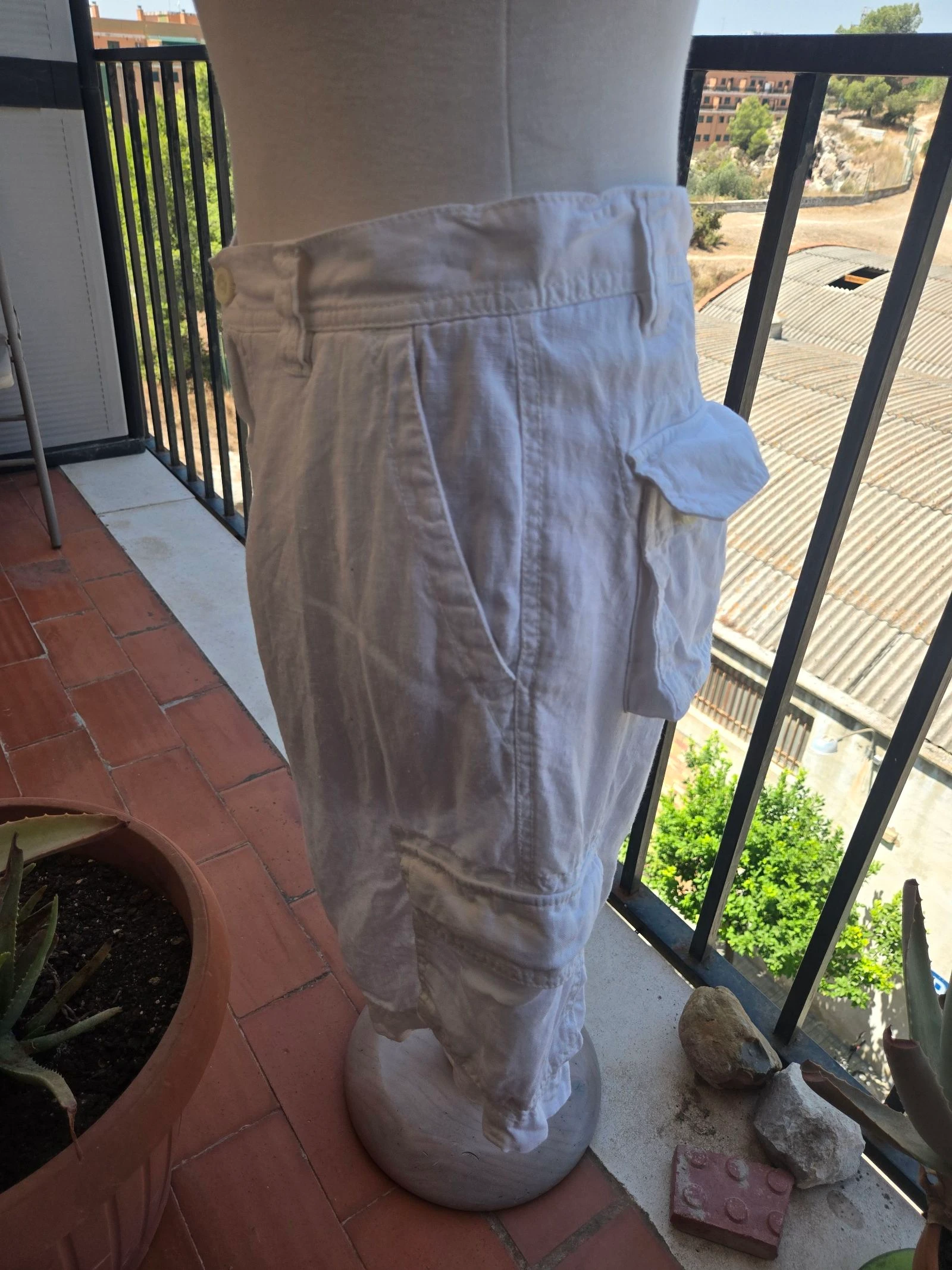 Bermudas cargo linho homem – photo 4